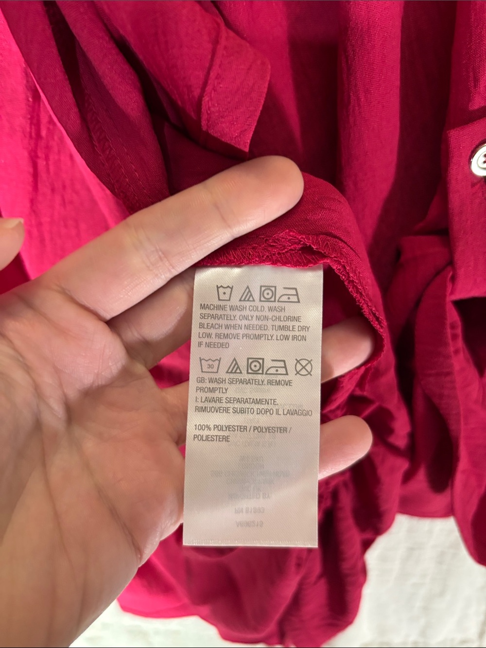 Susan Graver Raspberry Rose Crinkled Woven Drape Front Cardigan NWOT - Picture 7 of 12